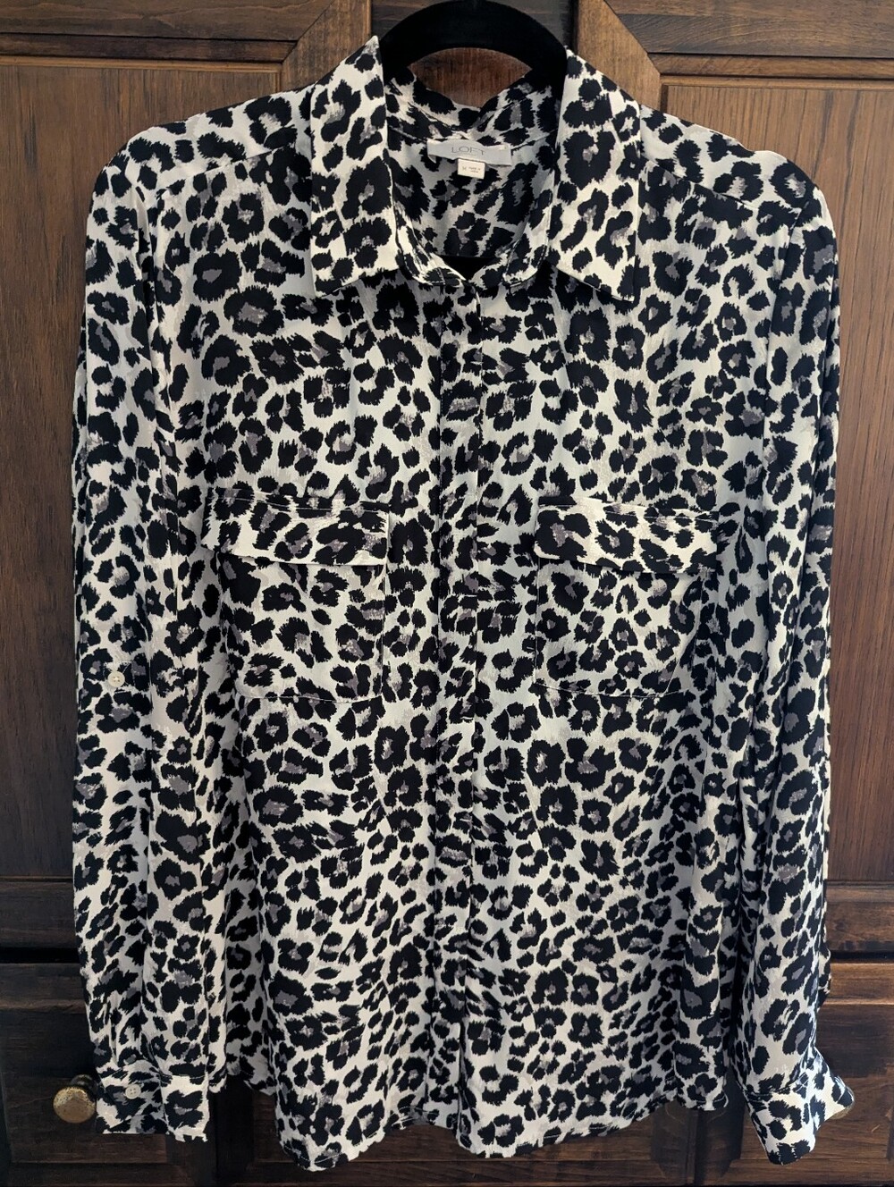 LOFT Bold Leopard Print Blouse